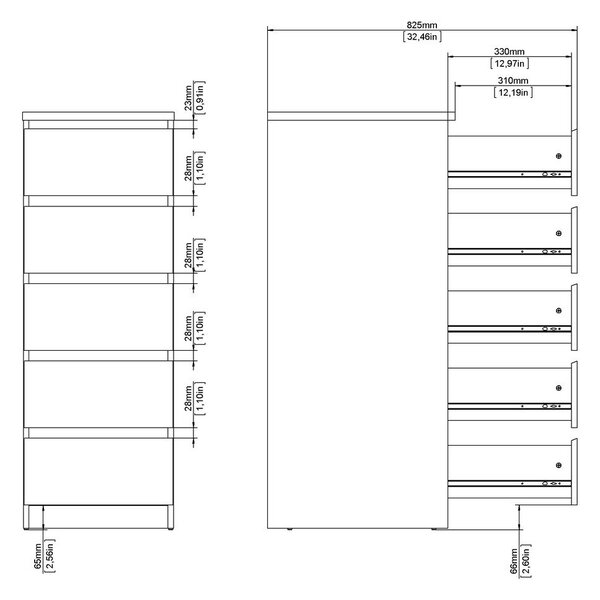 Komoda v hrastovem dekorju 40x111x50 cm Naia – Tvilum