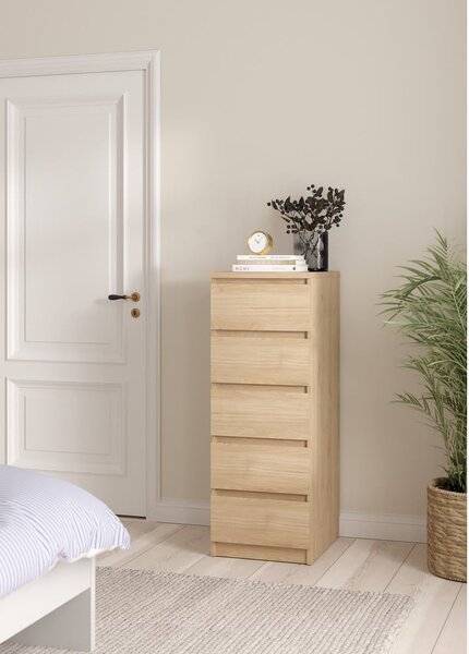 Komoda v hrastovem dekorju 40x111x50 cm Naia – Tvilum