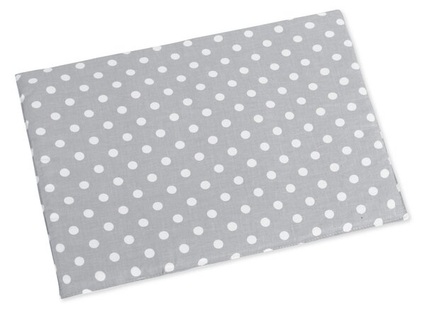 Bellatex Vzglavnik za dojenčka v otroškiposteljici Polka dots siva, 43 x 32 cm