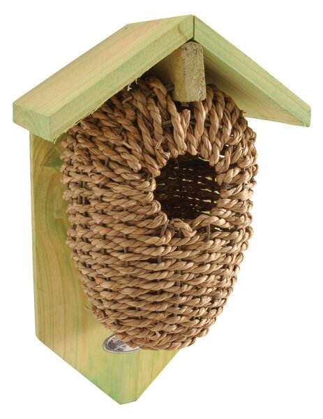 Ptičja hišica iz morske trave Esschert Design, višina 26,2 cm