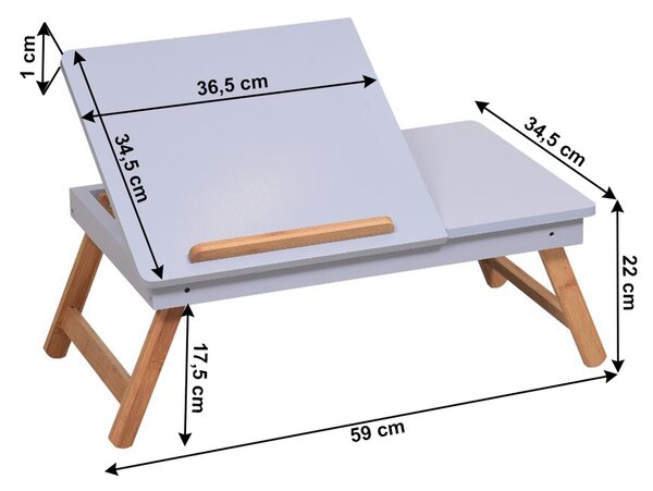 Miza za prenosni računalnik Melten, 59 x 34,5 x 22cm