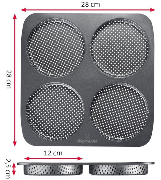 Westmark Perforiran kalup za 4 hamburgerje Velik,premer 12 cm