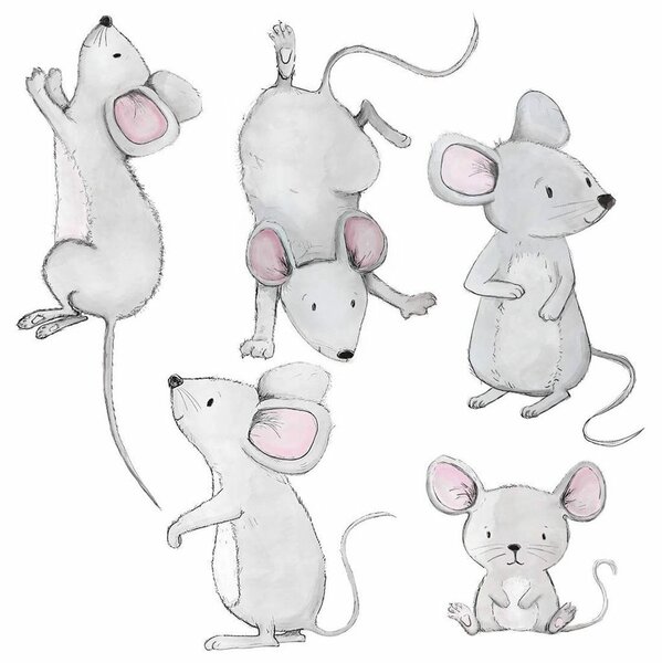 Bayo Mouse Family stenska nalepka