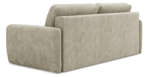 Bež raztegljiva sedežna garnitura iz šenilje s prostorom za shranjevanje 218 cm Lilo – Makamii