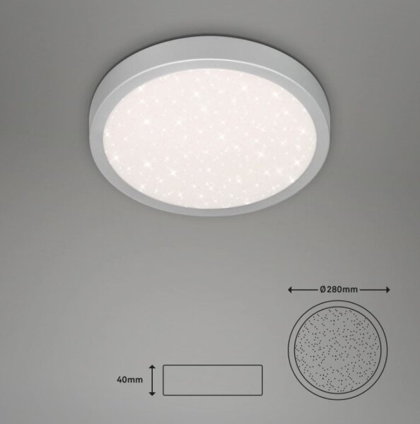 Briloner 3048-014 - LED Stropna svetilka RUNA LED/18W/230V srebrna