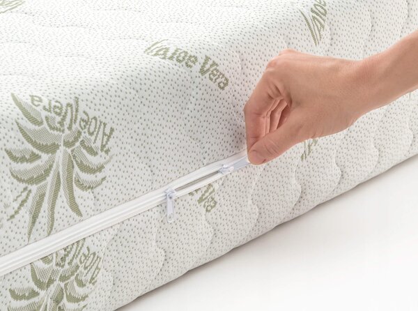 Wilsondo Žepkasta vzmetnica Queemi 90x200 - prevleka Aloe Vera
