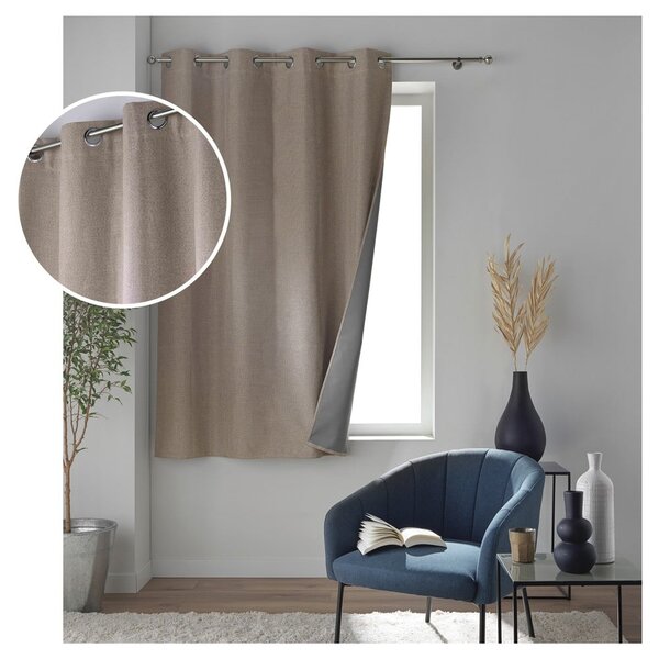 Rjava zatemnitvena zavesa 140x180 cm Crepuscule – douceur d'intérieur