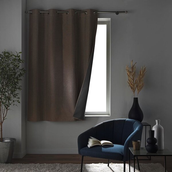Rjava zatemnitvena zavesa 140x180 cm Crepuscule – douceur d'intérieur