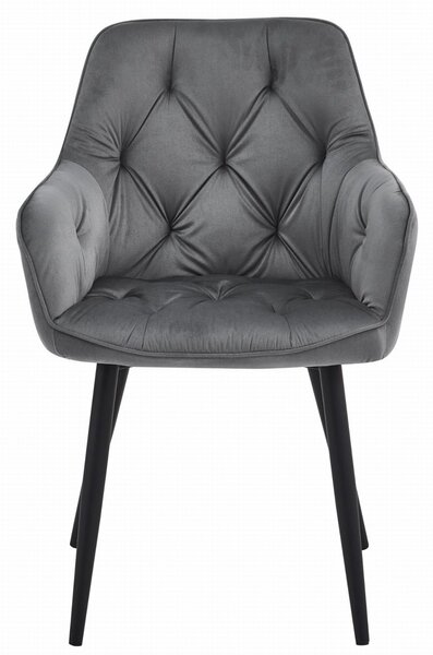 Jedilni stol JORK VELVET, temno siv