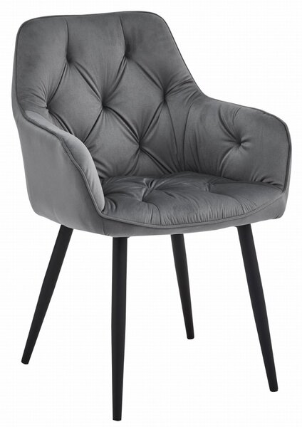 Jedilni stol JORK VELVET, temno siv