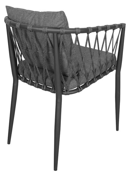 Temno siv vrtni stol MADERA