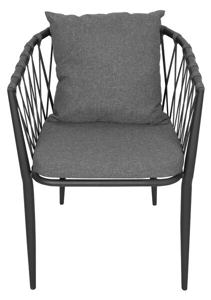 Temno siv vrtni stol MADERA