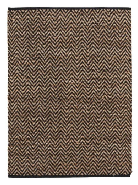 Črna/naravna preproga 120x170 cm Zigzag – douceur d'intérieur