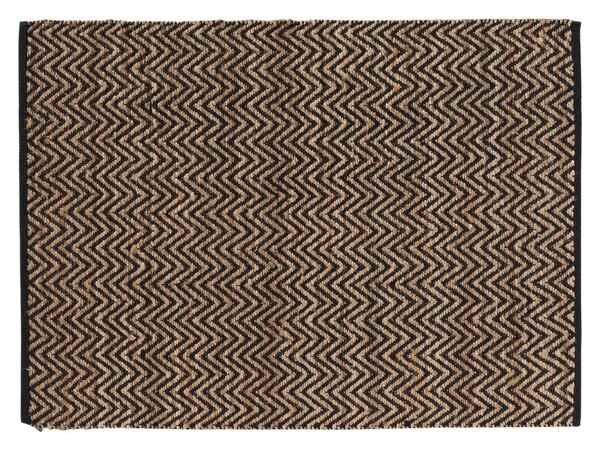 Črna/naravna preproga 120x170 cm Zigzag – douceur d'intérieur