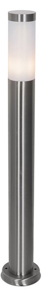 Moderna zunanja talna svetilka jeklo z opalom 80 cm IP44 - Rox