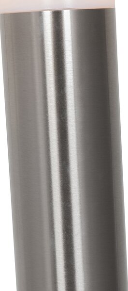 Moderna zunanja talna svetilka jeklo z opalom 80 cm IP44 - Rox
