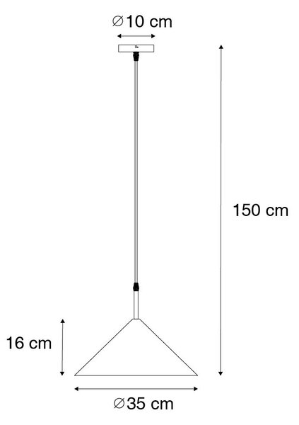 Dizajnerska viseča svetilka črna - Triangolo