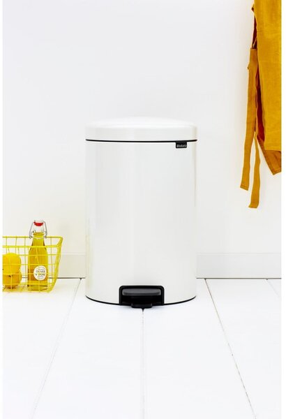 Bel jeklen koš za smeti s pedalom 20 l NewIcon – Brabantia
