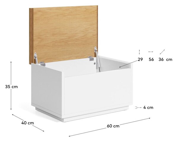 Skrinja v hrastovem dekorju 60x35 cm Abilen – Kave Home