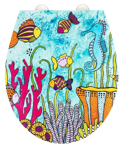 WC deska s počasnim zapiranjem 37 x 44,5 cm Rollin'Art Ocean Life – Wenko