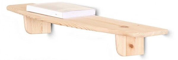 ATMOWOOD Lesena stenska polica 75 cm