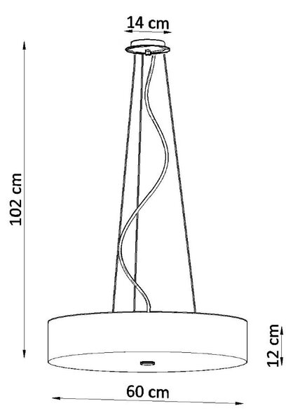 Bela viseča svetilka s tekstilnim senčnikom ø 60 cm Herra – Nice Lamps