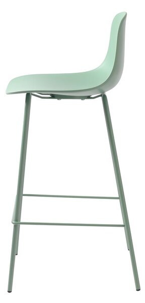 Svetlo zelen plastičen barski stol (višina sedeža 67,5 cm) Whitby – Unique Furniture
