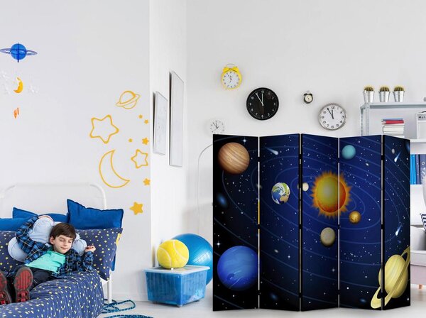 Artgeist Paravan Solar System I, 5-Delni, Dvostranski