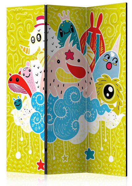 Artgeist Paravan Happy Creatures, 3-Delni, Dvostranski