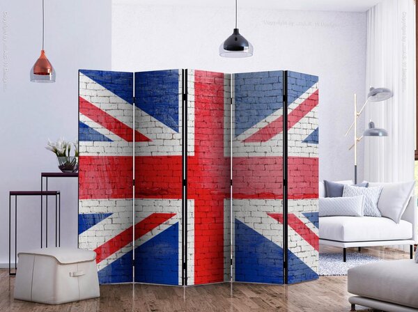 Artgeist Paravan British Flag I, 5-Delni, Dvostranski