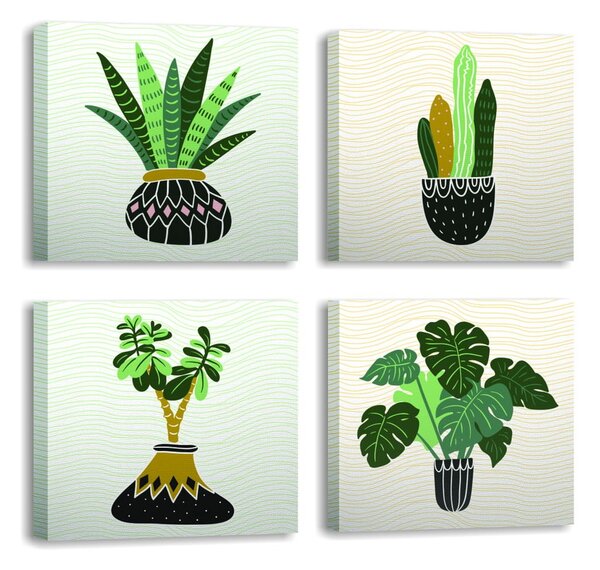 Slike v kompletu 4 ks 30x30 cm Plants – Wallity