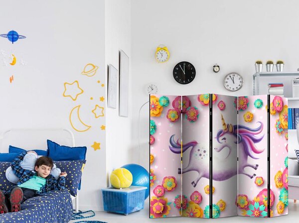 Artgeist Paravan Lithe Unicorn I, 5-Delni, Dvostranski