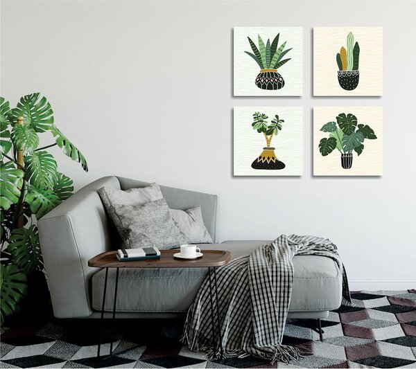 Slike v kompletu 4 ks 30x30 cm Plants – Wallity