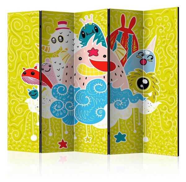 Artgeist Paravan Happy Creatures I, 5-Delni, Dvostranski