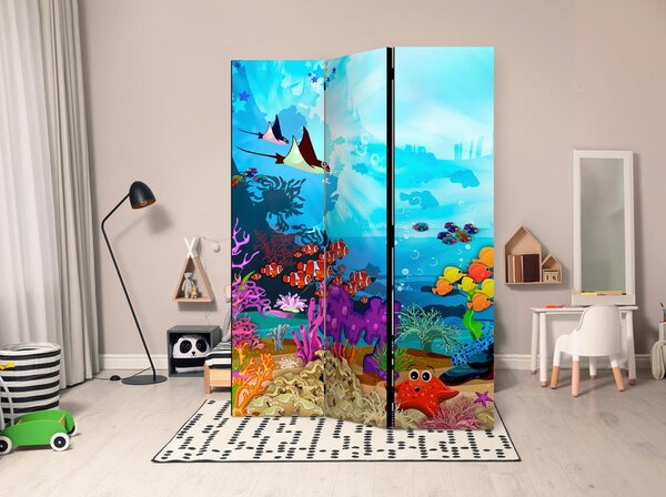 Artgeist Paravan Colourful Fish, 3-Delni, Dvostranski