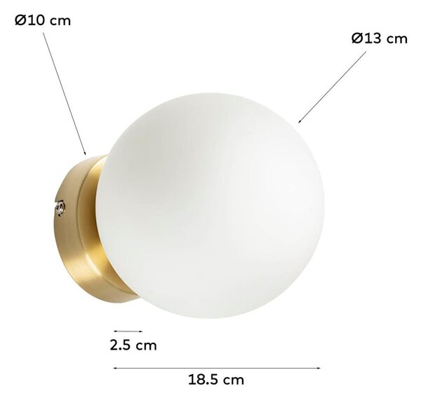 Stenska svetilka v zlati barvi ø 13 cm Mahala - Kave Home