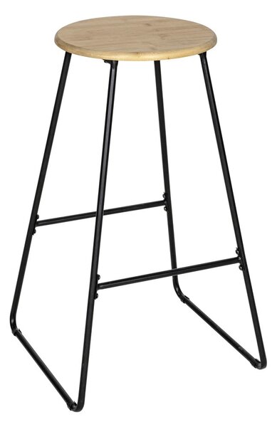 Črn bambusov barski stol 70 cm Loft – Wenko