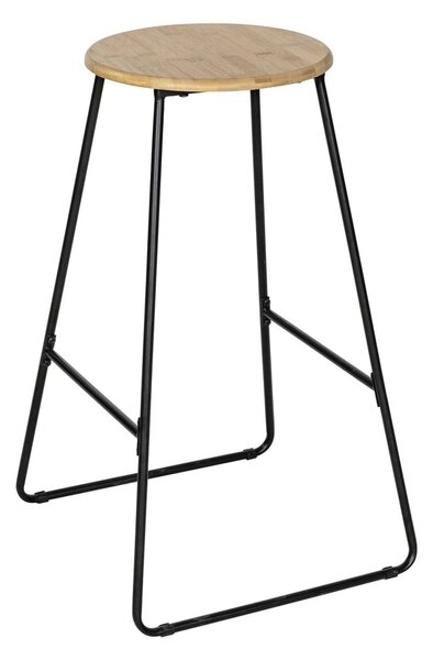 Črn bambusov barski stol 70 cm Loft – Wenko