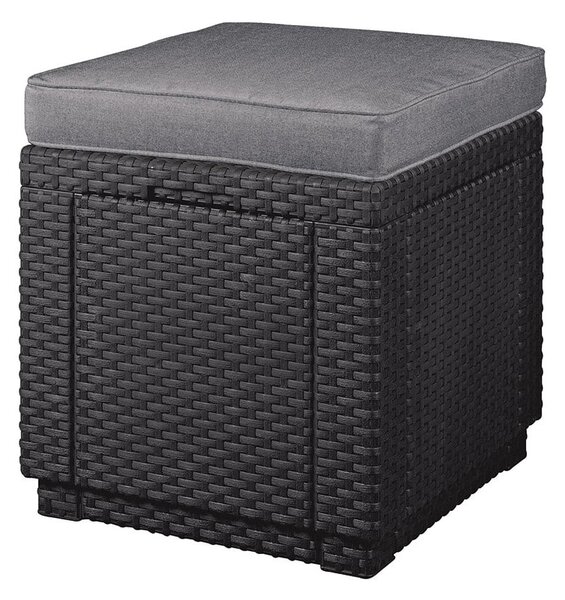 Temno siv vrtni tabure Cube – Keter