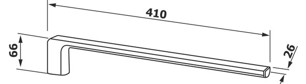 GEDY PI2213 Pirenei fiksno držalo za brisače 41cm, srebrno