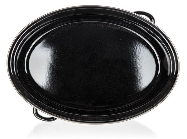 Banquet 2-delna ovalna emajlirana posoda za pekoCULINARIA Black, 38 cm