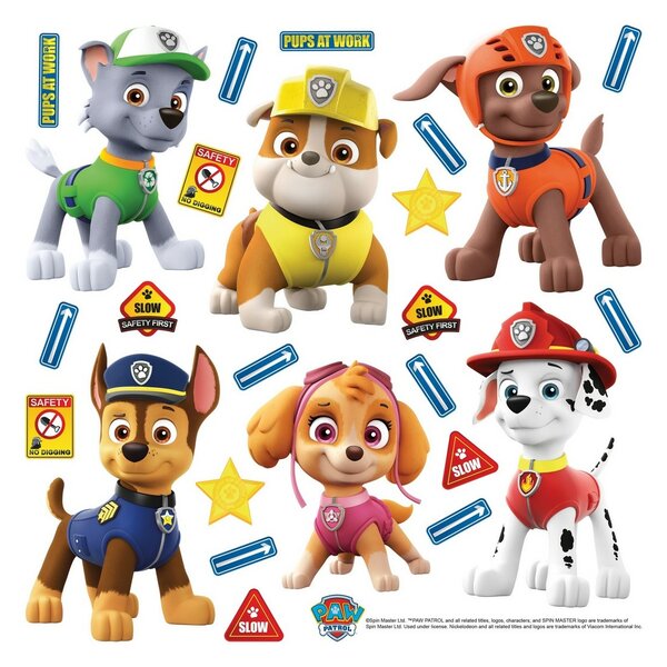 Samolepilna dekoracija Paw Patrol, 30 x 30 cm