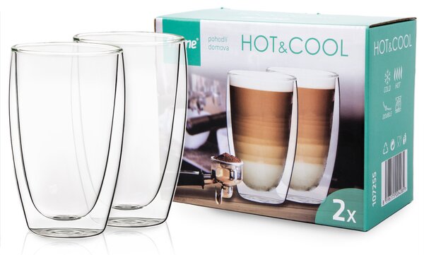 4Home Termo kozarci za latte Hot&Cool 410 ml, 2 kosa