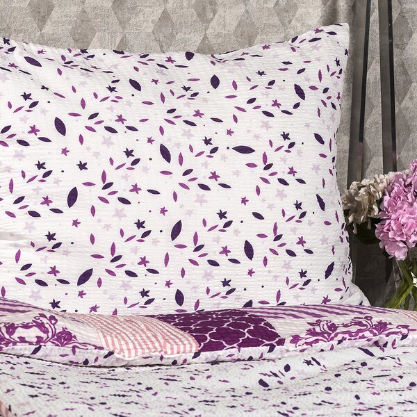 4Home Posteljnina iz krepa, Patchwork violet, 140 x 200 cm, 70 x 90 cm