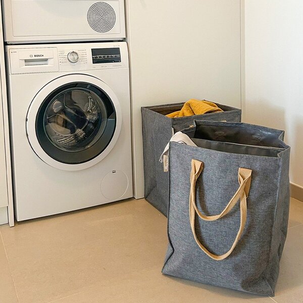 Siv tekstilni koš za perilo 53 l Laundry Hub Tweed – Rolser