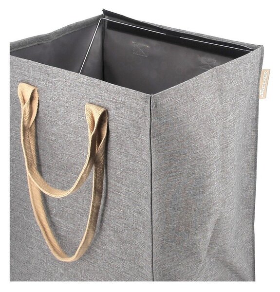 Siv tekstilni koš za perilo 53 l Laundry Hub Tweed – Rolser