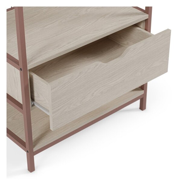 Jeklen regal v barvi terakote 60x179,5x40 cm Amara – Marckeric