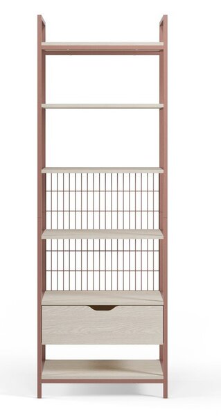 Jeklen regal v barvi terakote 60x179,5x40 cm Amara – Marckeric