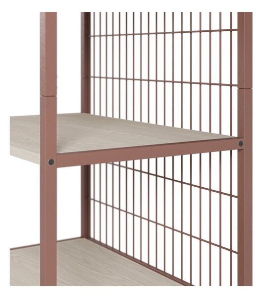 Jeklen regal v barvi terakote 60x179,5x40 cm Amara – Marckeric