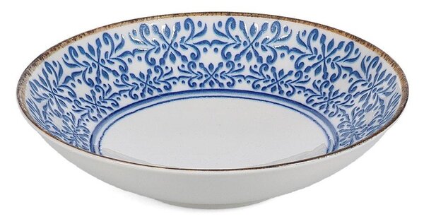 Bela/modra porcelanasta skledica za juho 1 l Azul – BonBistro